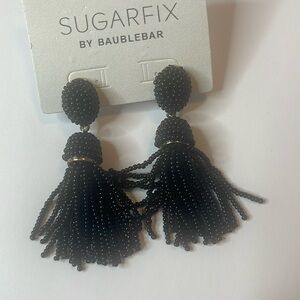 SUGARFIX by Baublebar Black Tassel Bead Earrings